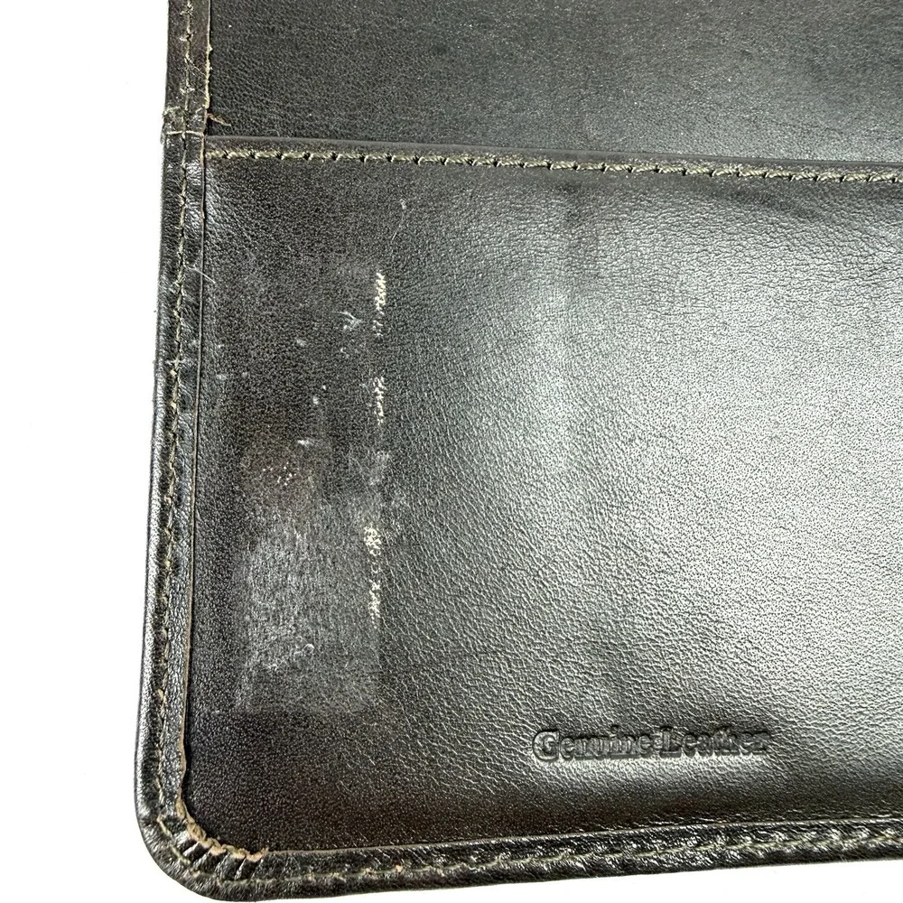 Cutter‎ & Buck Passport Holder Wallet Dark Brown Leather Bifold Rotary Int'l New
